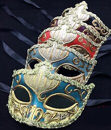 preiswerte -Venezianisch Maske Venezianische Maske Maskenmaske Erwachsene Damen Weiblich Party / Abend Klassisch & Zeitlos Halbes Gesicht Party Maskerade Karneval von Venedig Karneval Maskerade Einfaches