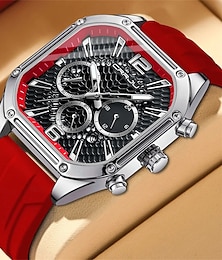 abordables -Reloj de cuarzo crrju para hombre, reloj de pulsera creativo, de moda, informal, con calendario luminoso, decoración impermeable, reloj de gel de silicona