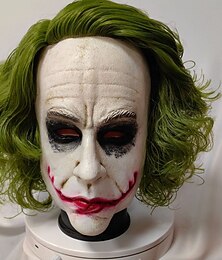 abordables -Joker Halloween Masque Accessoires Halloween Halloween Horreur Halloween Adulte Homme Femmes Unisexe Halloween Carnaval Déguisements d'Halloween faciles Se déguiser