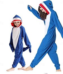 levne -Žralok Karnevalový kostým Pyžamo Kigurumi Noční přádlo Halloween skupinové rodinné kostýmy Dětské Dospělé Unisex Chlapci a dívky Legrační kostým předvečer Všech svatých Karneval Jednoduch