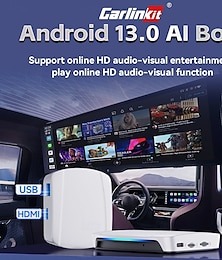 رخيصةأون -Carlinkit SP-TBOX-218HDEAU-OVA-BW لا شاشة (الناتج عن طريق APP) Din ذكري المظهر كاربلاي لاسلكي بلوتوث مبنية والتوصيل والتشغيل تقسيم الشاشة إلى عالمي