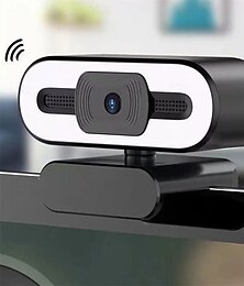 abordables -webcam 4k full hd avec éclairage annulaire ordinateur portable ordinateur de diffusion en direct vidéo webcam avec microphone caméras rotatives streaming webcam