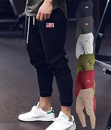 voordelige -Voor heren Joggers Joggerbroek Joggingbroeken Atletische broek GYM-broek Zak Trekkoord Elastische tailleband Broeken / Regenbroek / Overbroek Buiten Sport & Outdoor Sportief Herfst Ademend Zacht