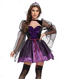 halpa -Lumivalkoinen Myrkky Paha Kuningatar Mekot Asu Seksikäs puku Pukeutua Elokuva-cosplay for Naisten Aikuiset Joulu Karnevaali Naamiaiset Juhlat