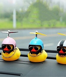 economico -anatra auto con casco vento rotto ciondolo piccola anatra gialla bici da strada motore casco equitazione accessori ciclismo senza luci