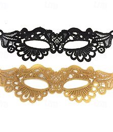 preiswerte -Luxus-Maskenballmaske, Spitzen-Augenmaske für Damen