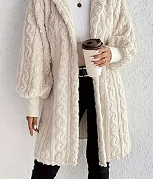 economico -Per donna Giacca sportiva Tenere al caldo Comodo Regolabile Di tendenza Tinta unica Giornaliero Apertura anteriore Standard Collo ripiegabile Standard Manica lunga Capispalla Beige Primavera Autunno