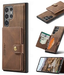 halpa -puhelin Etui Käyttötarkoitus Samsung Galaxy S25 S24 S24 FE S23 S22 S21 Ultra Plus A55 5G A35 5G A15 A14 Takakuori Tuella Magneetti Tukee langatonta latausta Retro TPU PC PU-nahka