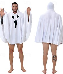 abordables -Fantôme Carnaval Cap Costume de cosplay Costume de fête Halloween Adulte Homme Femmes Halloween Carnaval Mascarade Soirée Halloween Mascarade Costume de carnaval facile Se déguiser