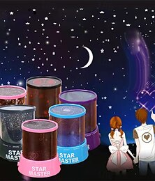 billiga -stjärnhimmel projektionslampa led färgglad nattljus atmosfär romantisk kreativ present knapp typ torr batteri typ batterileverans ingår inte