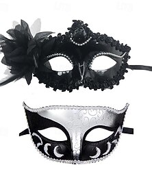 preiswerte -ROMAN Halloween Maske Venezianische Maske Paare Metall Legierung Sexy Kostüm Erwachsene Herren Damen Karneval Party Maskerade Einfache Halloween-Kostüme Verkleiden
