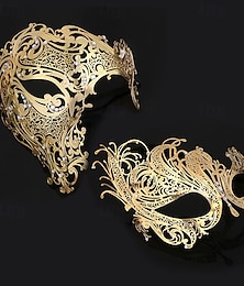 abordables -Déesse ROMAN Couples Masque Masque vénitien Adultes Homme Femme Finition métalique Déguisement Sexy Soirée Mascarade Halloween Carnaval mardi Gras Costume de carnaval facile
