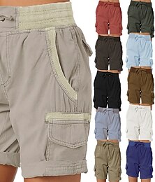 abordables -Femmes Cordon de serrage Taille Élastique Ripstop Respirant Séchage Rapide Bleu Ciel Kaki foncé gris bleu Safran des Indes Été Printemps
