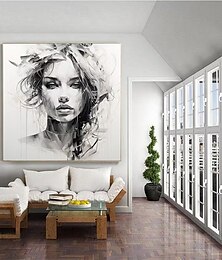 preiswerte -handgemachte abstrakte Spachtel Gesichtsmalerei Wandkunst handgemachte strukturierte Gesicht von Mädchen Malerei handgemalte figurative Ölgemälde Wandkunst Gesicht Ölgemälde Wand dekorative Malerei