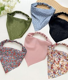abordables -Lot de 6 bandeaux foulards bohémiens pour femmes, bandanas à cheveux floraux pour femmes, bandeau élastique en mousseline de soie, foulard antidérapant pour cheveux