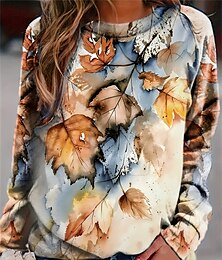 baratos -moletom feminino gráfico streetwear impressão casual gola redonda manga longa microelástico outono inverno confortável respirável tecido macio