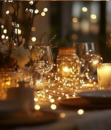 economico -luci a led a forma di fata, luci in filo di rame dimmerabili con telecomando 50m-500leds 30m-300leds 20m-200leds 10m-100leds per feste, matrimoni, decorazioni per alberi di Natale e camere da letto
