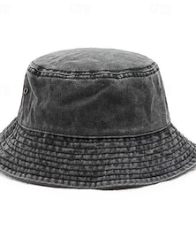 economico -Per uomo Cappelli da pescatore Cappello da sole Nero Blu marino 100% cotone Di tendenza Informale Strada Giornaliero Appuntamento Liscio Crema solare Traspirante