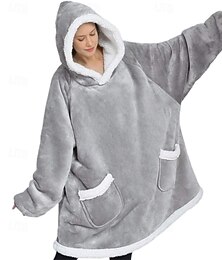 baratos -cobertor com capuz super quente e macio lã sherpa cobertor com capuz confortável cobertor aconchegante moletom com bolsos gigantes tamanho único para homens mulheres adolescentes