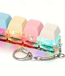 levne -1ks led světelná klávesnice clicker fidget hračka - novinka  & roubíkové hračky stlačovací hračky pro dospělé se smyslovou stimulací, vtipným designem klíčenky a přenosnou zábavou