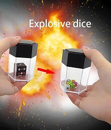 お買い得  -マジックトリック爆発ダイスセット - 大きなサイコロから小さなサイコロへの変形、交換可能なリングホルダー付きマジシャン小道具キット、大人とティーン向けのマジックショー用具