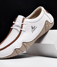 economico -mocassini casual da uomo in similpelle verde con accenti marroni e dettagli cuciti a mano – scarpe mocassino slip-on leggere per l'uso quotidiano e all'aperto