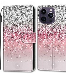 billige -telefon Etui Til iPhone 14 13 12 Pro Max Plus iPhone 14 Pro Max iPhone 13 12 Pro Max iPhone 12 Pro Maks Bakdeksel med stativ med håndleddsstropp Kortspor Kontor / Bedrift TPU PU lær