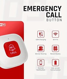 voordelige -wifi smart sos oproepknop draadloze verzorger pager telefoon alarmzender noodoproepknop voor oudere patiënt
