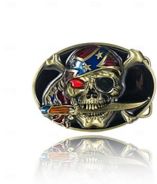 abordables -Hombre Hebilla del cinturón Hebilla Plata Bronce Legierung Estilo retro Retro Antiguo Pirata Diario Las celebraciones religiosas