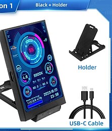 Недорогие -3,5-дюймовый ips тип c дополнительный экран для компьютера процессор видеокарта оперативная память жесткий диск дисплей 320*480 usb lcd монитор свободно aida64 windows 10 11