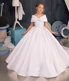 economico -Abito da ballo per bambina Fiori lunghezza al ginocchio Vestito da damigella d'onore Quinceanera Frozen Elsa Ragazze Vestito carino per ballo in tulle con stile royal arricciato Tutù adatto per 3-16