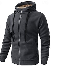 abordables -Hombre Chaqueta de lana para senderismo Invierno Al aire libre Impermeable Suave Cómodo Templado Chaquetas de Lana Cremallera completa Camping / Senderismo / Espeleología Viaje Deportes de Invierno