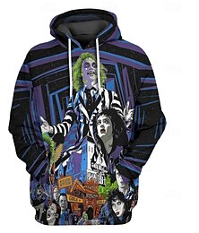 abordables -Jus de scarabée 2 Sweat à capuche Dessin Animé Manga Imprime 3D Personnage Poche avant Art graphique Style de rue Pour Couple Homme Femme Adulte Rentrée scolaire Impression 3D Soirée Casual Quotidien