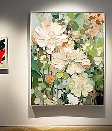 abordables -Pintura al óleo hecha a mano, pinturas florales impresionistas, pintura al óleo de flores hecha a mano, pintura abstracta de flores rosas, pintura de paisajes florales, arte de pared, lienzo, pintura
