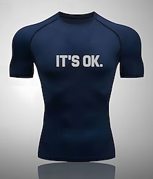 abordables -Hombre Camiseta Compresión Camisa atlética Camisa de gimnasia Camisa de fitness Manga Corta Camiseta Casual Ropa Deportiva Transpirable Secado rápido Suave Entrenamiento de gimnasio Corriendo Paseo