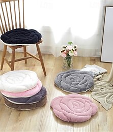 voordelige -rozenbloem stoel zitkussen donzige stoel pad zacht pluche zitkussen thuiskantoor vloer kussen bank antislip bank stoel pads stoel kussen comfort fauteuil auto stoel kussen pijnstillend kussen