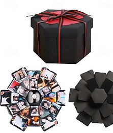 economico -1 pz sorpresa mistero esplosione scatola fai da te album fotografico anniversario matrimonio compleanno festival scrapbook regalo halloween, ringraziamento e regalo di natale regalo di pasqua