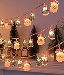 ieftine -lumini cu led de Crăciun 10/20 led decor pentru copac de om de zăpadă ghirlande lumini rezistente la apă usb/funcționate cu baterie vacanță revelion Crăciun acasă dormitor petrecere nuntă decorare