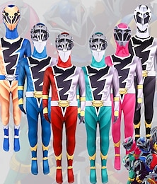 abordables -Power Rangers Kishiryu Sentai Ryusoulger Combinaisons Costumes Cosplay de Film for Homme Femmes Garçons Enfant Adulte Mascarade Performance Soirée