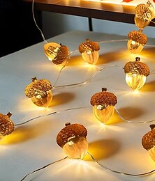 economico -luci a ghianda per il ringraziamento, luci fatate a batteria, decorazioni autunnali per la casa, ghirlande autunnali, camera da letto, albero di Natale, decorazioni per feste di Halloween