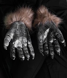 economico -guanti realistici con artigli di lupo mannaro e polsini in pelliccia sintetica – spaventosi accessori per costumi di Halloween per eventi a tema cosplay e horror