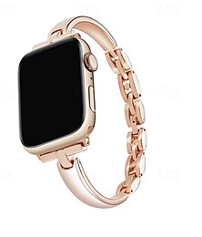 رخيصةأون -حلقة فردية متوافق مع Apple Watchband 38 مم 40 مم 41 مم 42 مم 44 مم 45 مم 49 مم نساء مشبك معدني أشابة استبدال حزام الساعة إلى iwatch Ultra 2 Series 9 8 7 SE 6 5 4 3 2 1