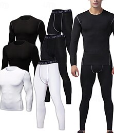 economico -Per uomo Tuta Da Ginnastica Tuta da jogging 2 pezzi Informale Autunno Manica lunga Traspirante Morbido Fitness Allenamento in palestra Corsa abbigliamento sportivo Abbigliamento sportivo Tinta unita