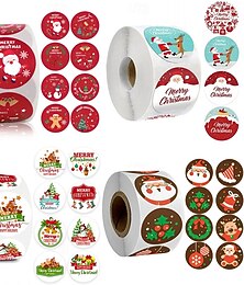 preiswerte -500 Stück Frohe Weihnachten-Aufkleber, Weihnachtsthema, Siegeletiketten, Aufkleber für DIY-Backpakete, Umschläge, Briefpapier, Dekoration, Klebeetiketten, Frohe Weihnachten, dekorative Etiketten,