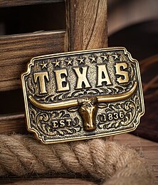 abordables -Hombre Hebilla del cinturón Hebilla Plata Bronce Legierung Estilo retro Retro Antiguo Vaca Texas Diario Las celebraciones religiosas