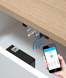 abordables -Serrure d'armoire invisible Bluetooth Capteur RFID Sécurité intelligente du tiroir Sans perçage Armoire à dossiers sans clé Serrure invisible Application de déverrouillage