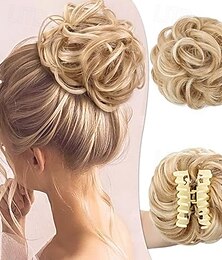 abordables -chignons Chignon A Clipser Cheveux Synthétiques Pièce de cheveux Extension des cheveux Bouclé Soirée du quotidien Usage quotidien Marron foncé #2 Marron Blond foncé