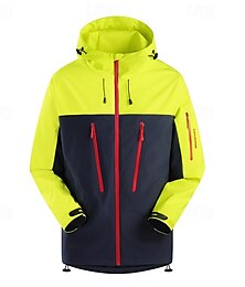 voordelige -Voor heren Softshell jas Wandeljack Buitenshuis Lapwerk Winddicht Waterbestendig Windjack Reizen Zwart Geel Lichtblauw Grijs