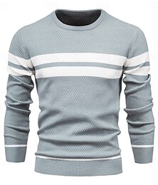 abordables -nouveau pull d'automne pull homme col rond patchwork manches longues pull slim chaud homme pull mode décontracté vêtements homme