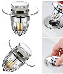 economico -tappo per lavandino del bagno tappo di scarico rimbalzante filtro per lavabo e doccia lavandino con funzionalità di tappo per vasca da bagno della cucina